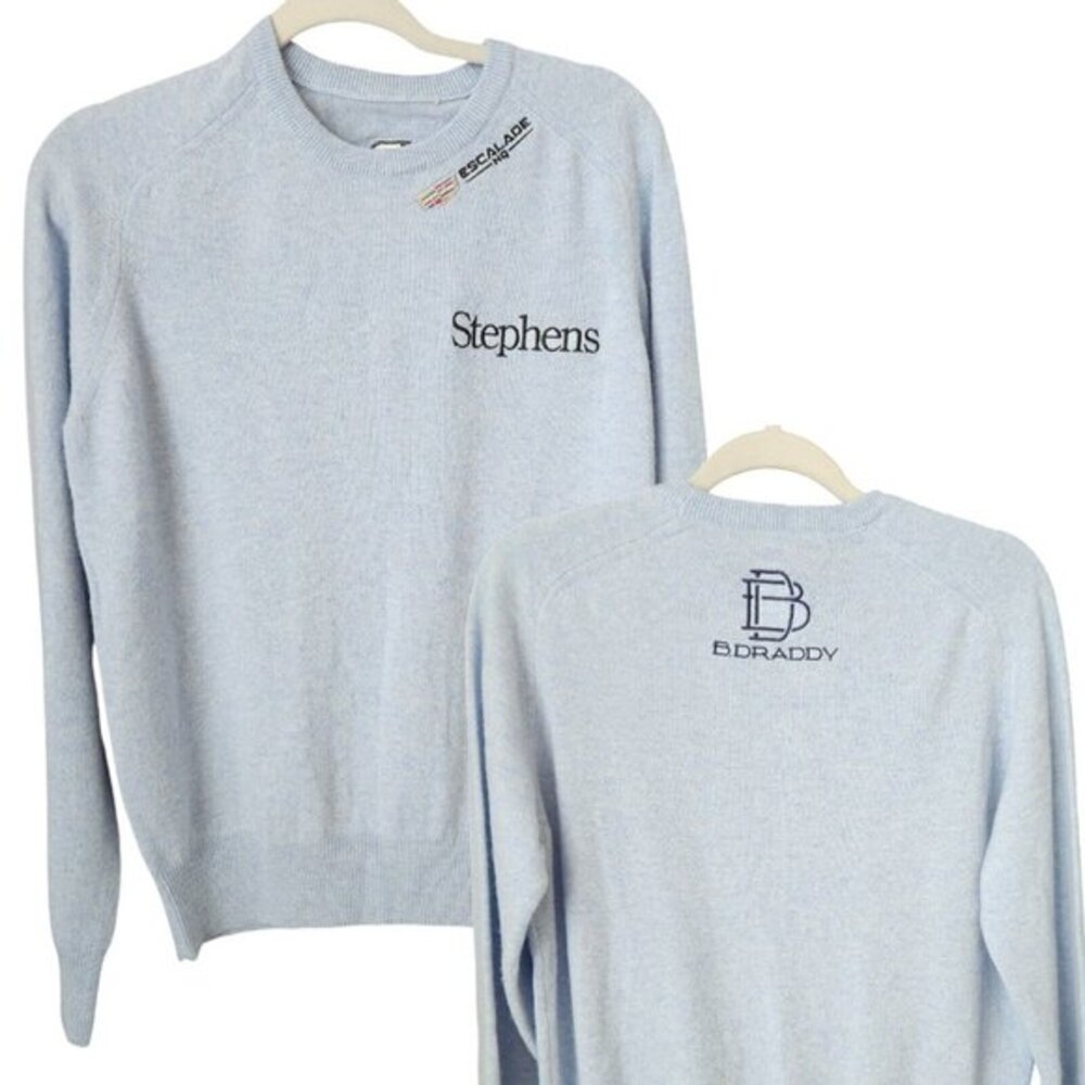 B. Draddy 007 Cashmere Crewneck Sweater Pullover Men's Small Stevens Park‎ Golf